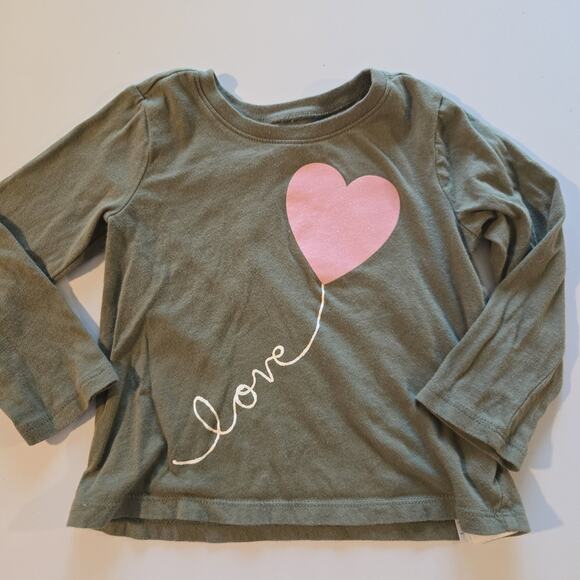 Baby Gap Olive Green Hearts Blouse Bundle 2T - Picture 3 of 5